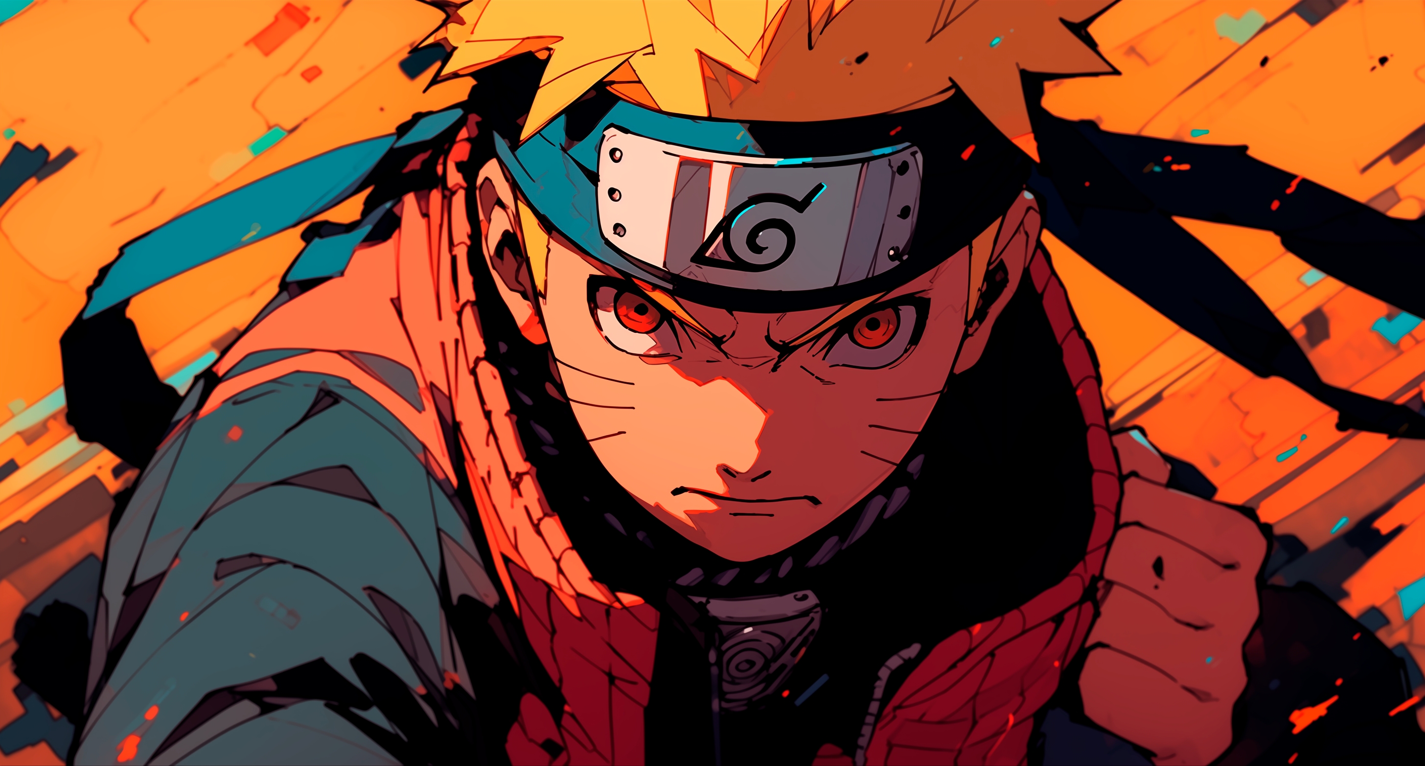 Wallpaper Naruto Uzumaki, Naruto Series, Red Eyes, Leaf Ninja Headband ...